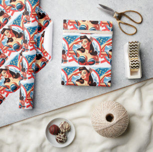 Vintage Sailor Pin-up Wrapping Paper