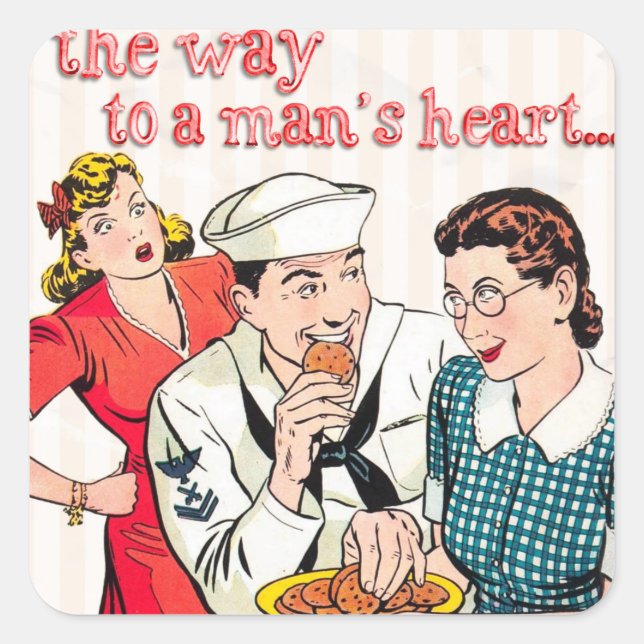 Vintage Sailor Square Sticker (Front)