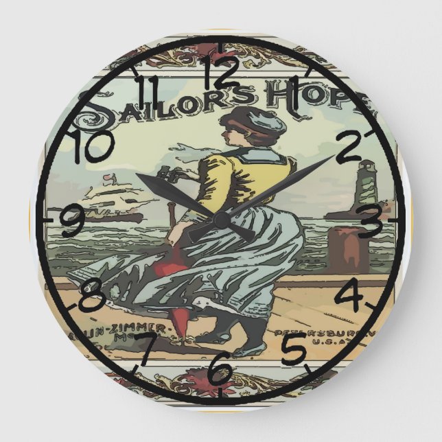 Vintage Sailors Wife Clock (Front)