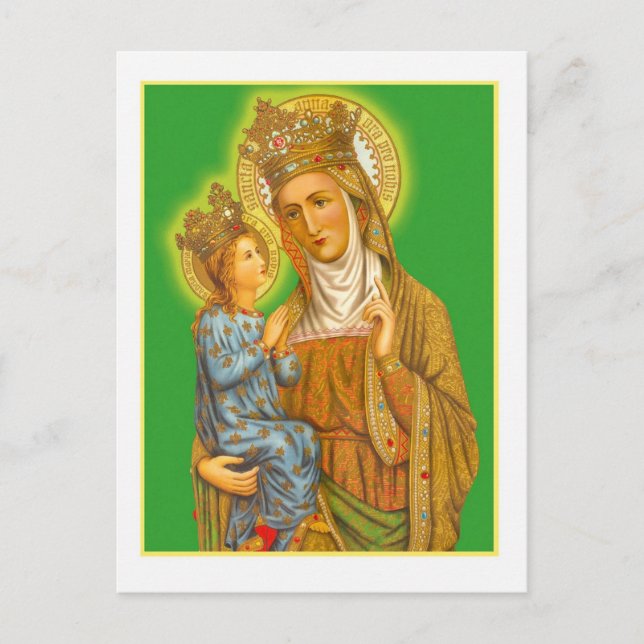 Vintage Saint Anne and the Virgin Mary Postcard (Front)