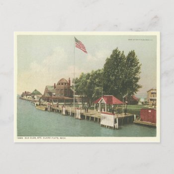 Vintage Saint Claire Detroit Michigan Postcard by thedustyattic at Zazzle