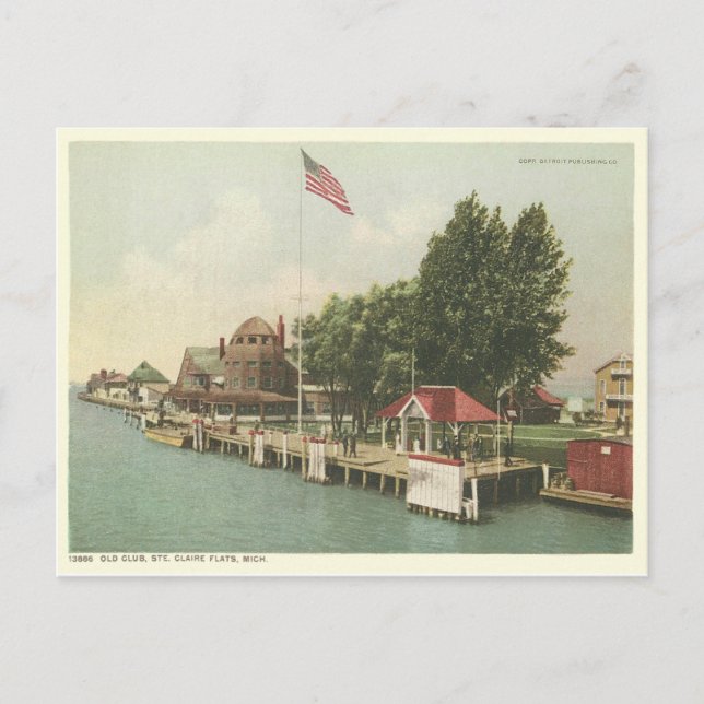 vintage Saint Claire Detroit Michigan Postcard (Front)
