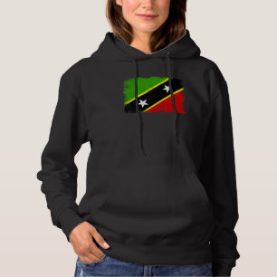 Vintage Saint Kitts and Nevis Flag Kittitian Nevis Hoodie