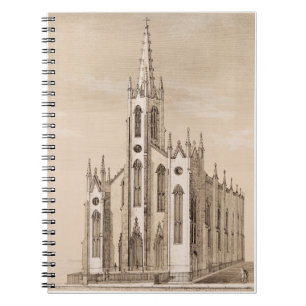 Vintage Saint Nicholas Church New York Sketch Notebook