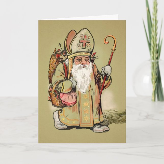 Vintage Saint Nick Christmas Card (Front)