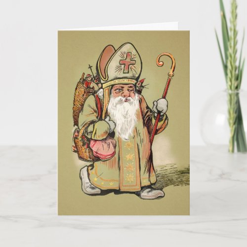 Vintage Saint Nick Christmas Card