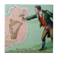 Vintage Saint Patrick's day erin's isle poster