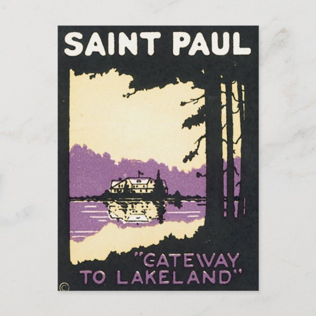 Vintage Saint Paul Lakeland MN Postcard (Front)