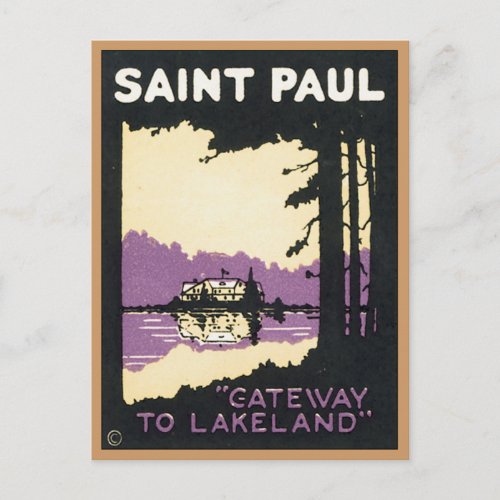 Vintage Saint Paul Lakeland MN Postcard