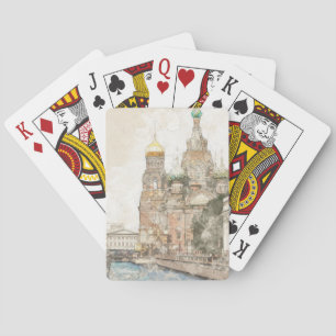 Vintage Saint-Petersburg, Russia Poker Cards