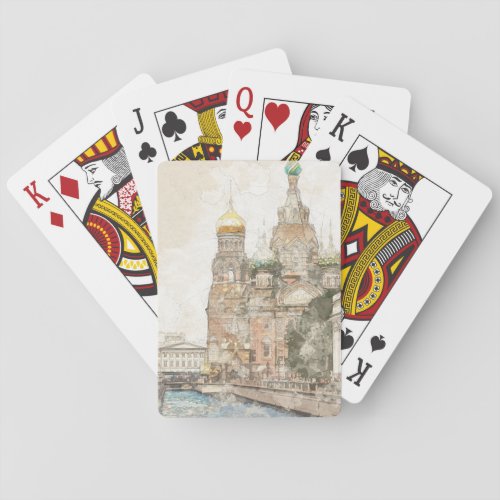 Vintage Saint_Petersburg Russia Poker Cards