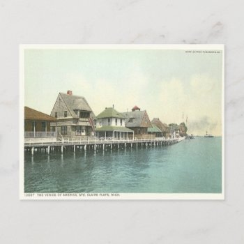 Vintage Sainte Claire Flats Detroit Michigan Postcard by thedustyattic at Zazzle