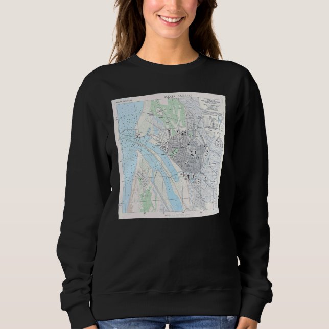Vintage Sakata Japan Map 1945 Sweatshirt (Front)