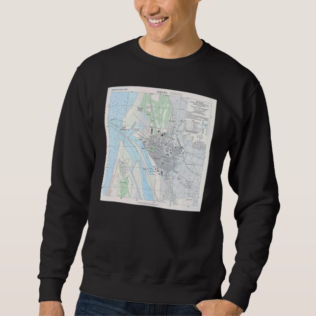 Vintage Sakata Japan Map 1945 Sweatshirt (Front)