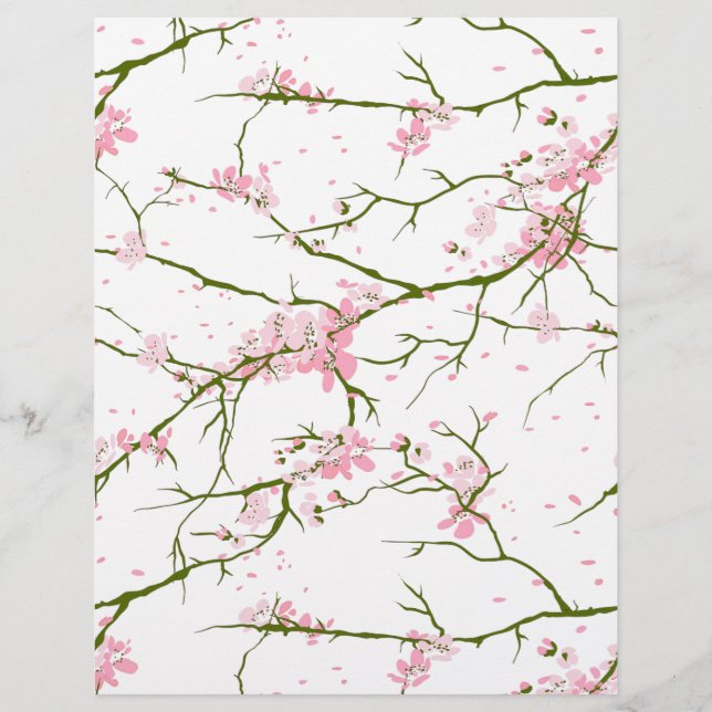 Vintage Sakura Arts & Craft Scrapbook Paper (Front)