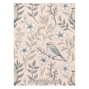 Vintage Sakura Cherry Blossom & Bird Aesthetic 3 Tablecloth