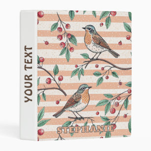 Vintage Sakura Cherry Blossom & Bird Aesthetic 7 Mini Binder