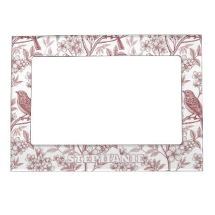 Vintage Sakura Cherry Blossom & Bird Aesthetic Magnetic Frame