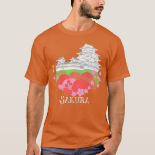 Vintage Sakura Cherry Blossom Japanese Temple  T-Shirt