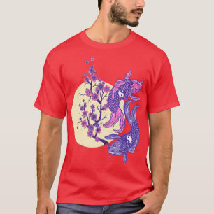 Vintage Sakura Cherry Blossom with kois  T-Shirt