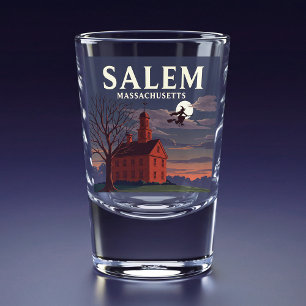 Vintage Salem Massachusetts Shot Glass