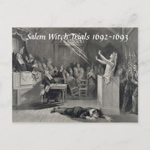 Vintage Salem Witch Trials, Salem MA Post Card