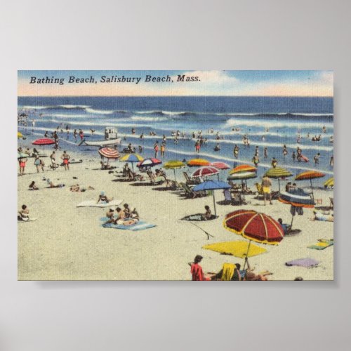 Vintage Salisbury Beach Mass _ Ocean Scene Poster