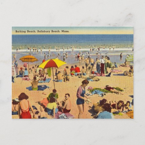 Vintage Salisbury Beach Massachusetts Postcard
