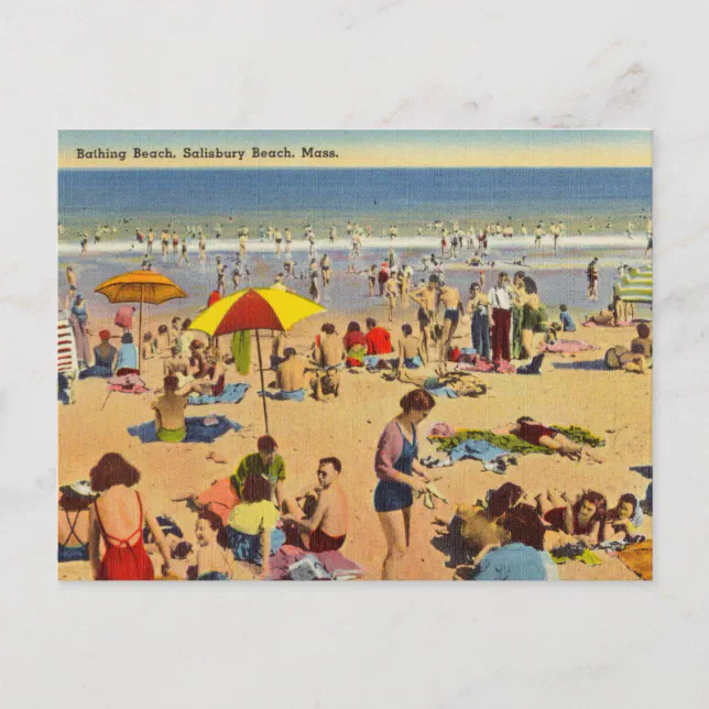 Vintage Salisbury Beach Massachusetts Postcard Zazzle 7545