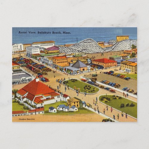 Vintage Salisbury Beach Massachusetts Postcard