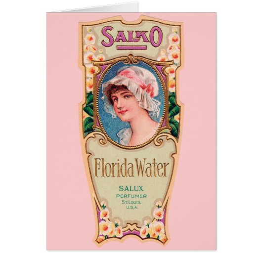 Vintage Salko Florida Water Perfume Label (Front)
