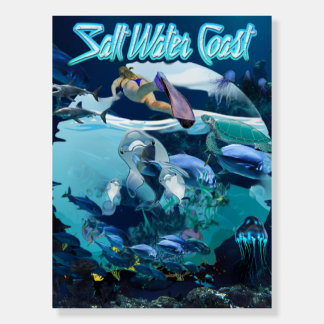 Vintage Salt Water Coast Snorkeling Foam Board