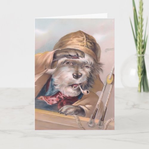 Vintage Salty Sea Dog Get Well Soon Card