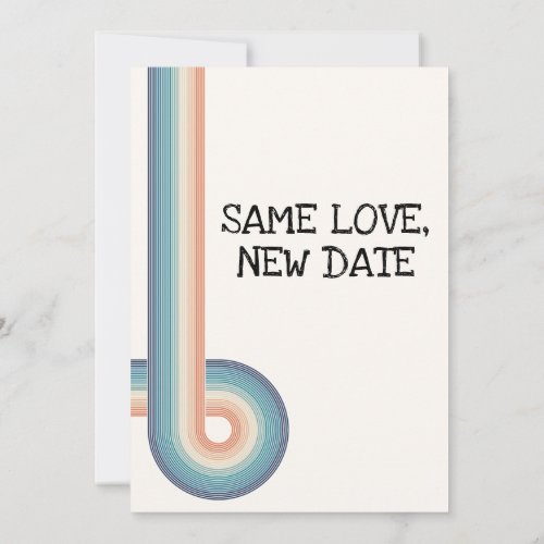 Vintage Same Love New   Change The Date   Invitation