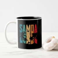 Vintage Samoa Beach Sunset Samoan