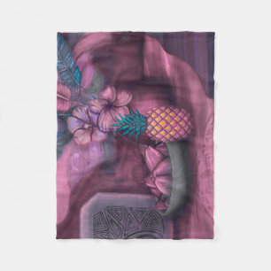 Vintage Samoan - Hawaiian Still Life Fine Art Fleece Blanket