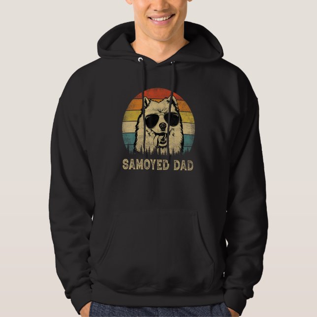 Vintage Samoyed Dad Dog  Father s Day Tee (Front)