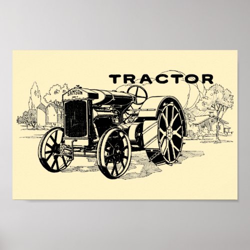 Vintage Samson Tractor Ad Poster