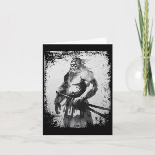 Vintage Samurai Bigfoot Japanese Art Anime Card