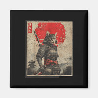 Vintage Samurai Cat Japanese Graphic Tees Mens Uki