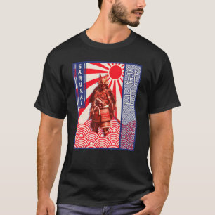 Vintage Samurai Master Aesthetic Retro Japan Sun T-Shirt