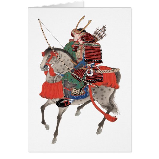 Vintage Samurai on Horseback, c. 1878 (Front)