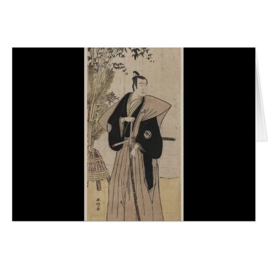Vintage Samurai with Bamboo circa 1700s Cards (Front Horizontal)
