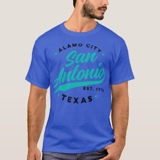 Vintage San Antonio Alamo City Texas Teal USA 1 T-Shirt