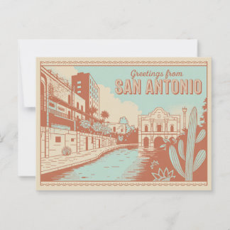 Vintage San Antonio Postcard | Greetings from