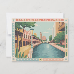 Vintage San Antonio Postcard Greetings from