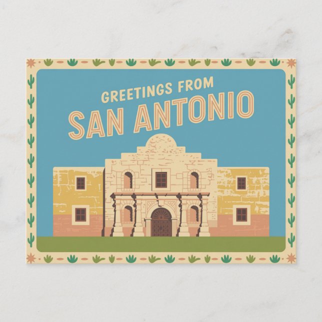 Vintage San Antonio Postcard | Greetings from (Front)