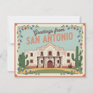 Vintage San Antonio Postcard Greetings from