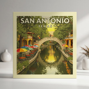 Vintage San Antonio Texas Ceramic Tile