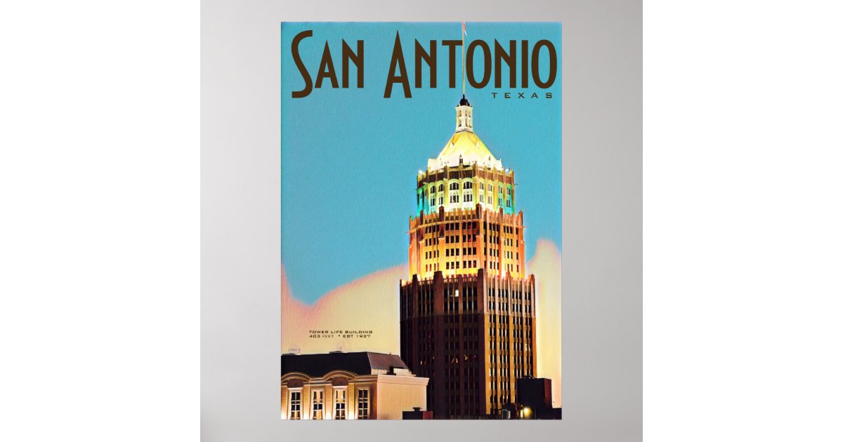 Vintage San Antonio Travel Poster | Zazzle